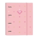 Carpeta de anillas Glow Lab Hearts Rosa (27 x 32 x 3.5 cm)