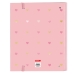 Raccoglitore ad anelli Glow Lab Hearts Rosa (27 x 32 x 3.5 cm)