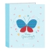 Biblioraft BlackFit8 Mariposa Albastru A4 27 x 33 x 6 cm