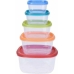 Set of Stackable Hermetically-sealed Kitchen Containers Excellent Houseware 911000140 5 Units