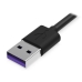 USB A - USB C Kábel Krux KRX0054 Fekete 1,2 m