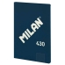 Caderno Milan 1918 Azul Marinho A4 Quadriculado