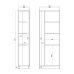 Armario Escobero Alexandra House Living Blanco Madera MDP 61 x 170 x 31 cm 2 puertas