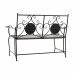 Bench DKD Home Decor Black Multicolour Metal Ceramic Ironwork Mosaic 111 x 54 x 88 cm (111 x 54 x 88 cm)