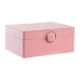 Smykkeskrin DKD Home Decor Pink Træ MDF 17 x 13 x 8,5 cm