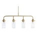 Candeeiro de teto DKD Home Decor Dourado Metal Cristal 50 W 84 x 17 x 24 cm