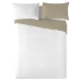 Housse de Couette Naturals FUNDA NORDICA BICOLOR REVERSIBLE Blanc Beige Gran lit 2 persones 240 x 220 cm Réversible