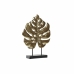 Figura Decorativa DKD Home Decor Preto Dourado Tropical Folha de planta 25,5 x 6 x 34 cm