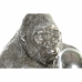 Dekoratív Figura DKD Home Decor Ezüst színű Gyarmati Gorilla 38,5 x 33 x 43,5 cm