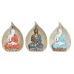 Figura Decorativa DKD Home Decor Azul Vermelho Laranja Dourado Buda Oriental 15,5 x 5 x 20,7 cm (3 Unidades)