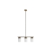 Candeeiro de teto DKD Home Decor Branco Dourado Metal Cristal 60 x 15 x 25 cm