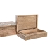 Box-Schmuckkästchen DKD Home Decor Braun Dunkelbraun Mango-Holz 25 x 17 x 9 cm (2 Stücke)