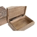 Box-Schmuckkästchen DKD Home Decor Braun Dunkelbraun Mango-Holz 25 x 17 x 9 cm (2 Stücke)