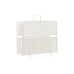 Portariviste DKD Home Decor Bianco Naturale Metallo vimini Boho 36,5 x 15 x 41 cm