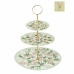 Coupe à fruits DKD Home Decor Vert Beige Métal Porcelaine Traditionnel 27 x 27 x 34 cm