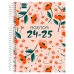 Agenda Finocam COOL 4º 1DP FLORAL Multicolor Cuarto 15,5 x 21,2 cm 2024-2025