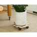 Flowerpot Standt with Wheels Nature Natural Fir wood