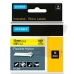 Ruban Laminé pour Etiqueteuses Dymo ID1-12 Jaune Noir 12 mm x 3,5 m