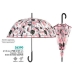 Guarda-Chuva Perletti Cor de Rosa Transparente Microfibra Ø 89 cm Folhas