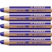 Crayons de couleur Stabilo Woody Blue marine 3-en-1 (5 Unités)