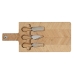 Tabla de cortar Home ESPRIT Natural Bambú Acero Inoxidable 41 x 18,3 x 2 cm (4 Piezas)