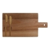 Planche à découper Home ESPRIT Acier inoxydable Acacia 38 x 20 x 1,5 cm (3 Pièces)