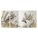 Set of 4 pictures Home ESPRIT Beige Kullattu Trooppinen 280 x 3,2 x 140 cm