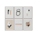 Schilderij Home ESPRIT Bruin Beige Modern Stads 60 x 4 x 80 cm (6 Stuks)