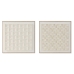 Maalaus Home ESPRIT Beige Biometrinen Moderni 60 x 7 x 60 cm (2 osaa)