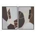 Schilderij Home ESPRIT Bruin Beige Abstract Stads 63 x 4,5 x 93 cm (2 Stuks)