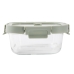 Hermetic Lunch Box Lékué Borosilicate Glass Squared 800 ml