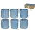 Conjunto de vasos Gerimport Deco Azul Cerâmica 13,5 x 13,5 x 13,2 cm (6 Unidades)