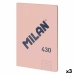 Caderno Milan 430 Cor de Rosa A4 48 Folhas 21 x 29,7 cm (3 Unidades)