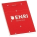 Notepad ENRI Red A5 80 Sheets (5 Units)