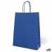 Sac en papier Fama Bleu foncé Avec des poignées 125 g/m² 15 x 8 x 21 cm (25 Unités)