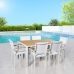 Sedia da giardino Alexandra House Living Bianco 55 x 86 x 60 cm textilene