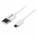 USB Kabel til mikro-USB Startech USBPAUB2MW Hvit Gul (4 enheter)