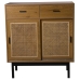 Sideboard Alexandra House Living Brown Black Wood wicker 80 x 89 x 40 cm