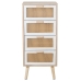 Cómoda Alexandra House Living Branco Castanho Madeira 40 x 91 x 30 cm