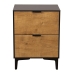 Nightstand Alexandra House Living Brown Black Metal 45 x 60 x 35 cm