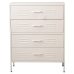 Cómoda Alexandra House Living Branco Metal 80 x 102 x 35 cm