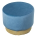 Puff Fijalo Azzurro Velluto Legno 35 x 27 x 35 cm