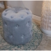 Pouf Alexandra House Living Bleu Velours Bois 40 x 38 x 40 cm