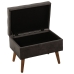 Hocker Alexandra House Living Schwarz Holz 60 x 45 x 40 cm Truhe