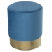 Pouf Alexandra House Living Bleu Velours Bois 35 x 42 x 35 cm