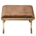 Banqueta Alexandra House Living Castanho Dourado Veludo Metal 60 x 46 x 37 cm