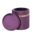 Pouf Alexandra House Living Violet Doré Velours Bois Lot 2 Pièces