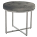 Banqueta Alexandra House Living Cinzento Veludo Metal 50 x 46 x 50 cm