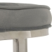 Tabouret Alexandra House Living Gris Velours Métal 50 x 46 x 50 cm