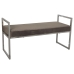 Banquette Alexandra House Living Gris Velours Métal 103 x 54 x 41 cm